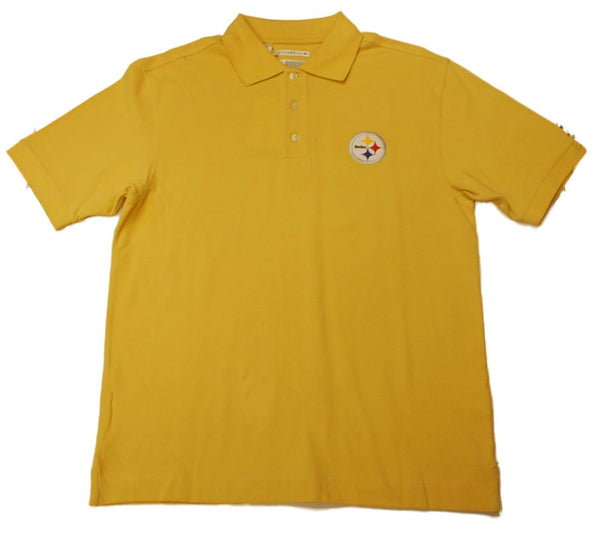 Pittsburgh Steelers Cutter & Buck Black Knit Polo Shirt (S)