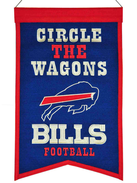 Buffalo Bills Winning Streak 'Circle the Wagons' Franchise Wool Banner  (14'x22')