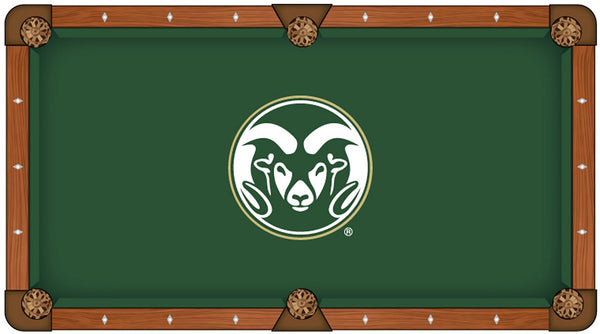 Colorado State Rams HBS Vert avec Logo Blanc Nappe de Billard