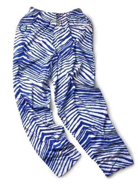 Detroit Lions ZUBAZ Blue White Vintage Zebra Logo Pants