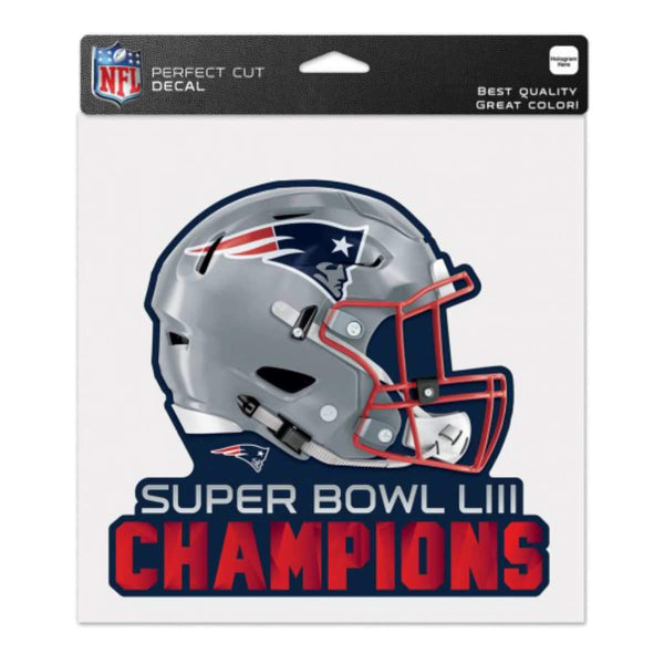 WinCraft New England Patriots Super Bowl LIII Champions 8'' x Perfect Cut Decal