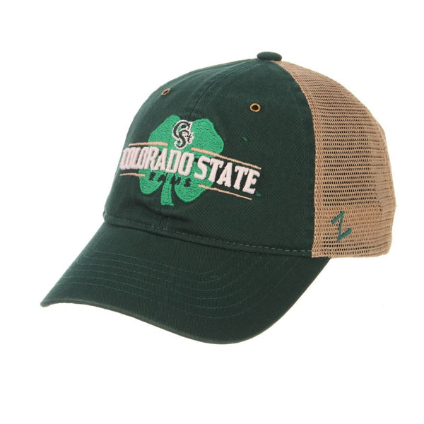 Dark Forest Green/ White Colorado State Rams Hat by Zephyr