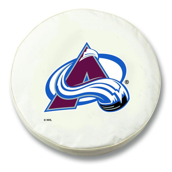 Colorado Avalanche HBS White Vinyl Fitted Spare Car Tire Cover Sporting Up