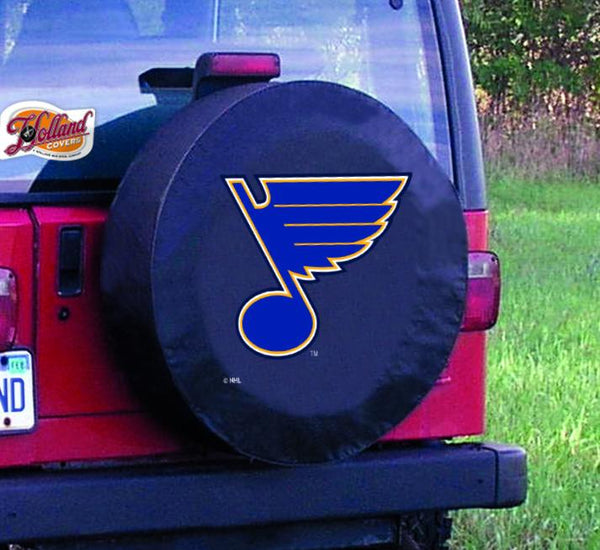 St. Louis Blues HBS Black Vinyl Fitted Spare Car Tire Cover Sporting Up