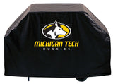 Michigan Tech Huskies HBS Black Outdoor Heavy Duty Vinyl BBQ Grill Cover - Sporting Up