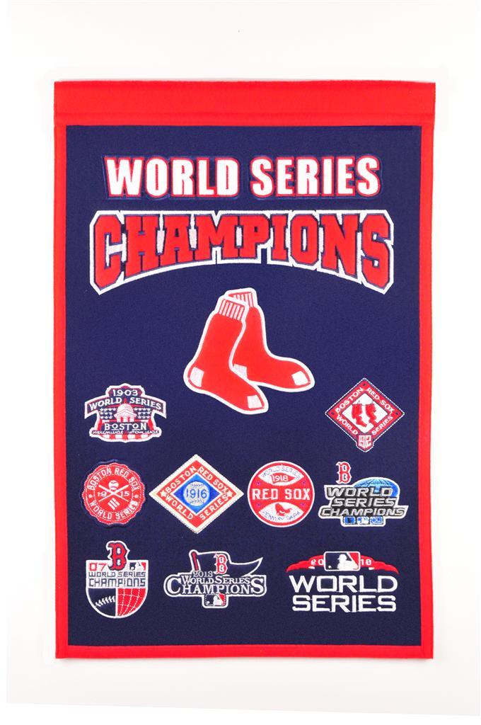 Boston Red Sox Embroidered Banner 14x22 8 time Champions - All