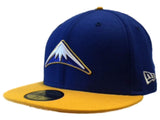 Denver Nuggets New Era 59Fifty Blue Gold Classic  Fitted Hat Cap - Sporting Up