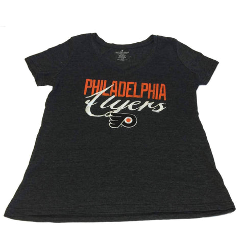 Philadelphia Flyers Retro Brand WOMEN Gray Cut Neck Vintage Wash Sweater