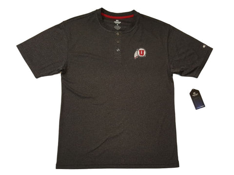 Shop Utah Utes Colosseum Gray 3 Button Placket Performance Short Sleeve T-Shirt (L) - Sporting Up