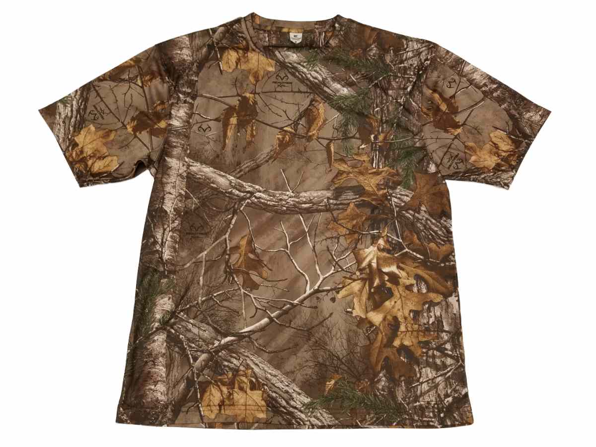 Realtree Camo Brown 2016 Atlanta Braves True Fan Shirt (Sz L) V-Neck