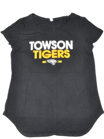 Shop Towson Tigers Under Armour Women Black w Logo HeatGear Short Sleeve T-Shirt (L) - Sporting Up