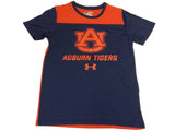 Auburn Tigers Under Armour Heatgear BOYS Navy & Orange SS Crew Neck T-Shirt (M) - Sporting Up