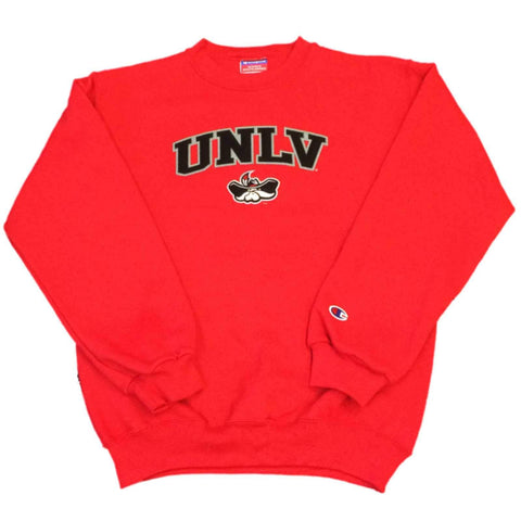 Las Vegas Rebels Champion YOUTH Red Long Sleeve Crew Neck Sweatshirt (L) - Sporting Up