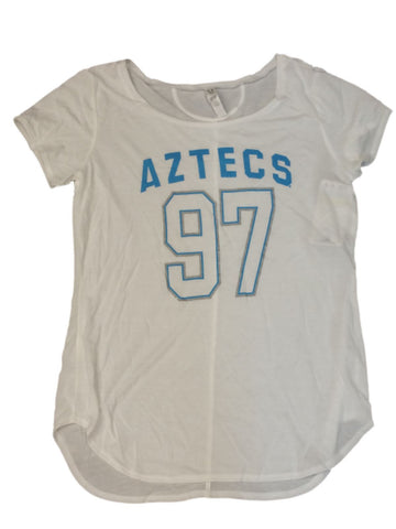 Shop San Diego State Aztecs Under Armour Heatgear WOMENS White Scoop Neck T-Shirt (M) - Sporting Up