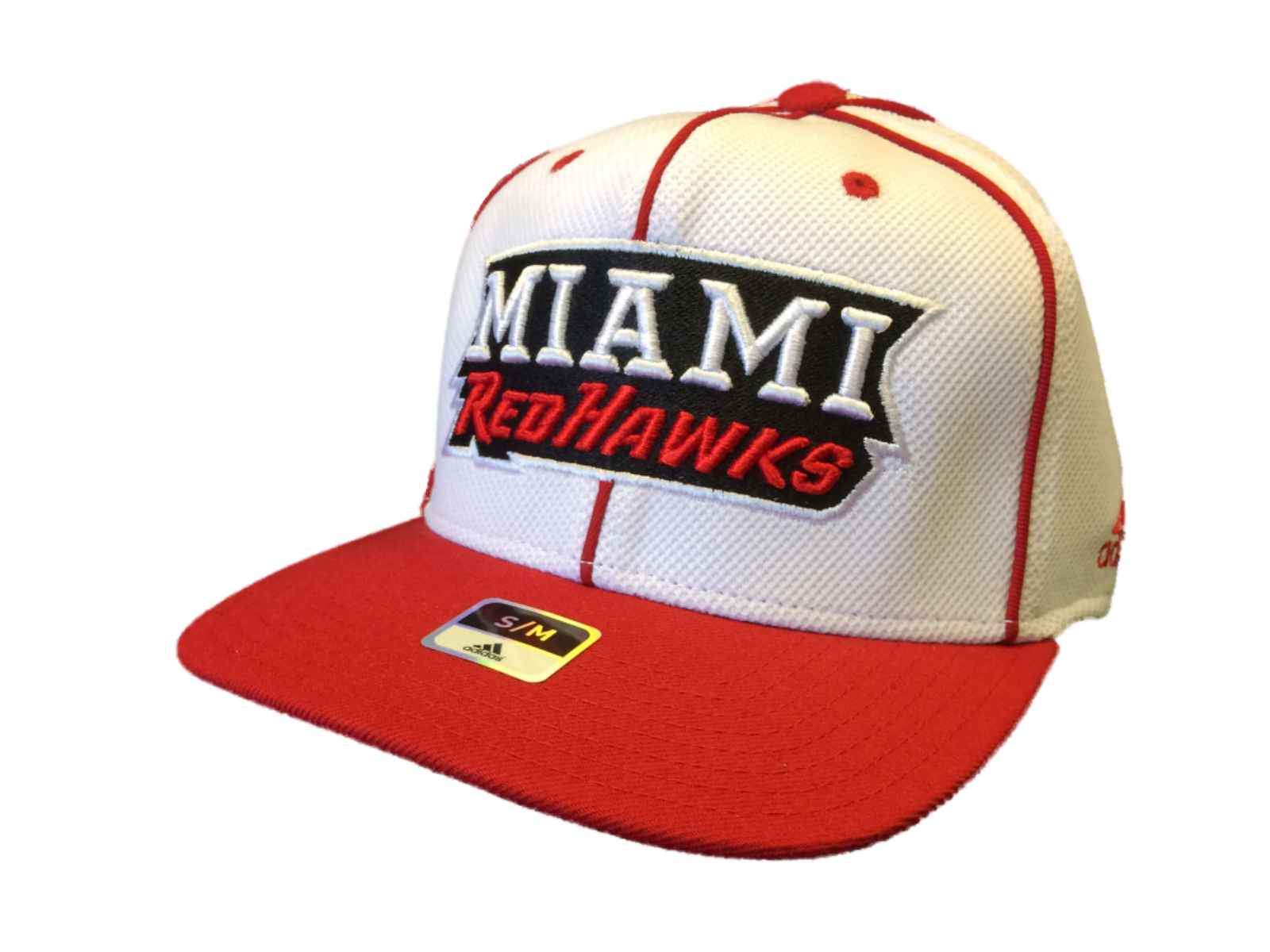 aborre Disco drikke Miami University Redhawks Adidas White Flexfit Fitmax 70 Flat Bill Hat Cap  (S/M) | Sporting Up