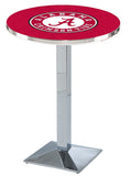 Alabama Crimson Tide Holland Bar Stool Co. Chrome "A" Logo Bar Pub Table - Sporting Up