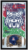 Arizona Wildcats HBS Blue Football Framed Hanging Glass Wall Mirror (26"x15") - Sporting Up