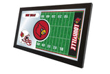 Louisville Cardinals HBS Football Framed Hanging Glass Wall Mirror (26"x15") - Sporting Up