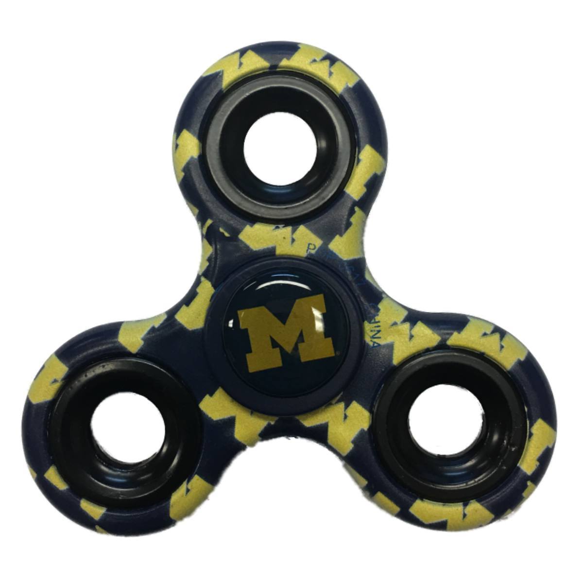 Michigan Wolverines Navy Multi-Logo Three Way Diztracto Fidget