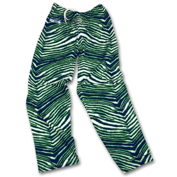 Zubaz Chicago Bears Navy Blue/Orange Zebra Pant, Extra Small