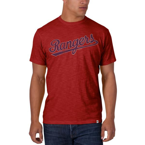 Texas Rangers 47 Brand Cooperstown Collection Red Vintage Scrum T