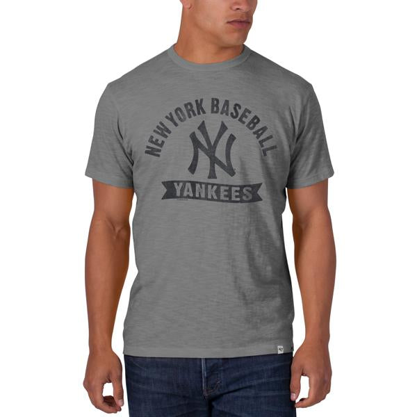 New York Yankees 47 Brand Cooperstown Gray Banner-Logo Scrum T