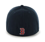 Boston Red Sox 47 Brand Navy Socks Logo The Franchise Fitted Hat Cap - Sporting Up