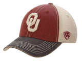 Oklahoma Sooners Top of the World Red Gray Offroad Adjustable Snapback Hat Cap - Sporting Up