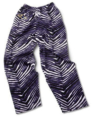 Baltimore Ravens Zebra Pant Left Hip Logo, Black/Purple