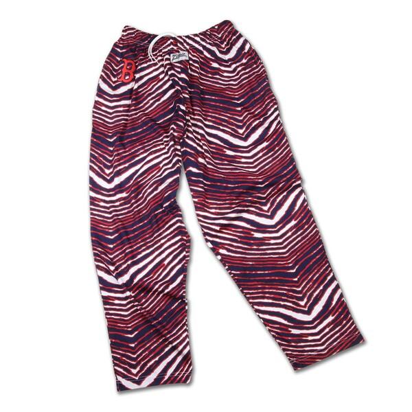 Boston Red Sox ZUBAZ Red Navy White Vintage Style Zebra Logo Pants ...