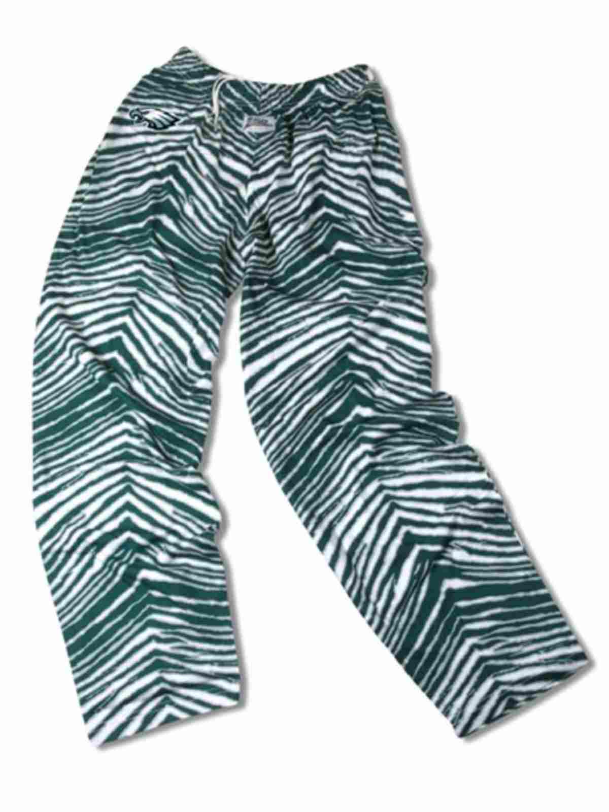 Philadelphia Eagles ZUBAZ Midnight Green White Vintage Style Zebra