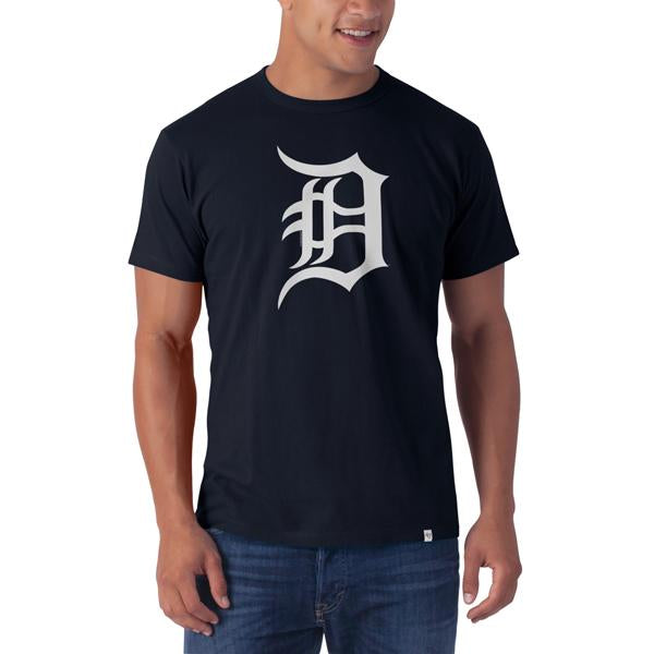 Detroit Tigers 47 Brand Fall Navy Flanker MVP Short Sleeve Cotton