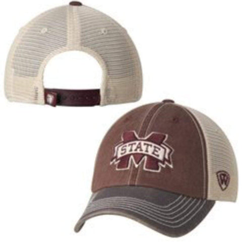 Shop Mississippi State Bulldogs Top of the World Maroon Offroad Adj Snapback Hat Cap - Sporting Up