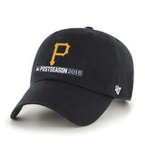 Pittsburgh Pirates 47 Brand 2015 Postseason Playoffs Black Relax Adjust Hat Cap - Sporting Up