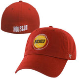 Houston Rockets 47 Brand Red Retro Logo Franchise Slouch Fitted Hat Cap - Sporting Up