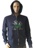 Notre Dame Fighting Irish Retro Brand Navy TriBlend Zip Up Hoodie Jacket - Sporting Up