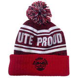 Utah Utes TOW Red "Ute Indian Tribe" Cuffed Knit Beanie Poofball Hat Cap - Sporting Up