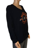 Philadelphia Flyers SAAG Women's Black Tri-Blend Ultra Soft V-Neck Sweater - Sporting Up