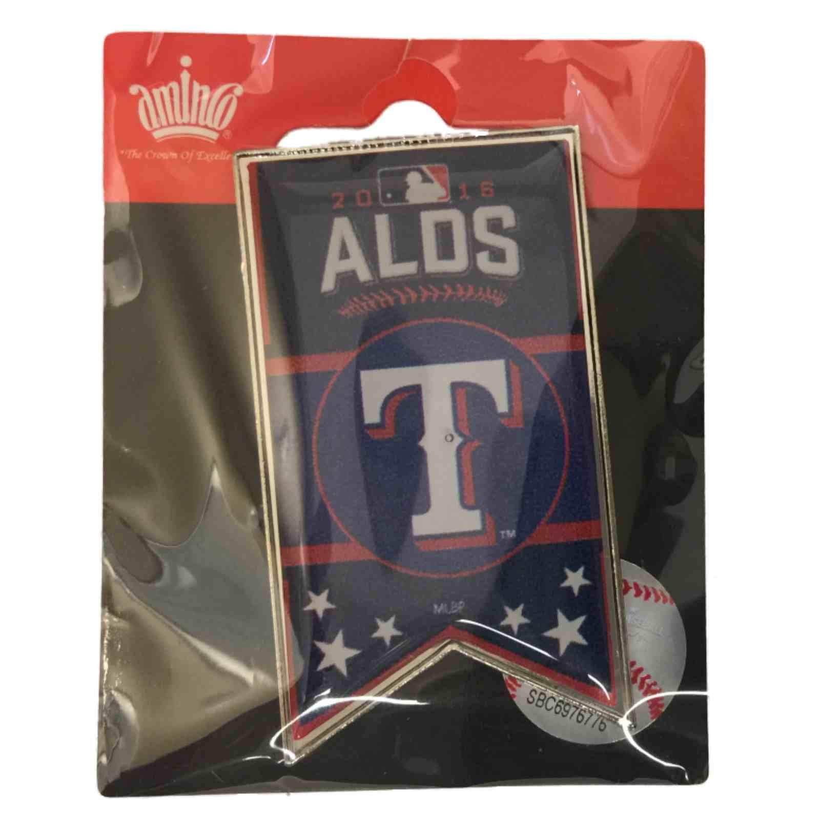 Texas Rangers 2016 MLB Postseason ALDS Banner Metal Lapel Pin