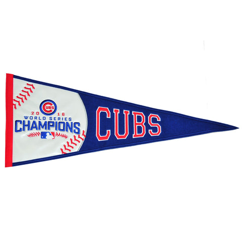 Shop Chicago Cubs 2016 World Series Championship Embroidered Wool MLB Pennant - Sporting Up