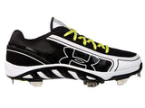 Under Armour Spine Glyde ST CC Womens Black White Softball Cleat Shoes - Sporting Up