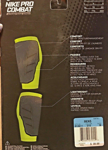 Piscina boca Cervecería Nike Pro Combat Hyperstrong Black & Neon Green Compression Shin Sleeve |  Sporting Up