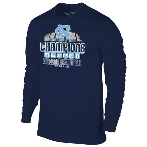 North Carolina Tar Heels 2017 Basketball Champions Arena Banner LS T-Shirt