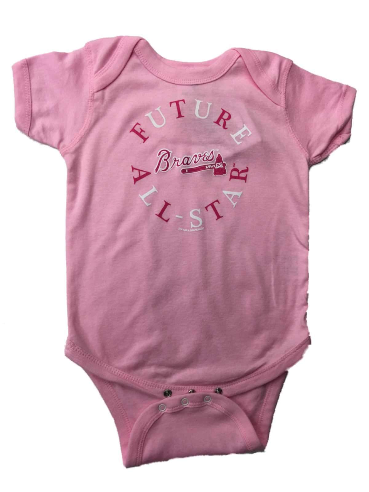 Atlanta Braves SAAG INFANT BABY Girl Pink Future All-Star One