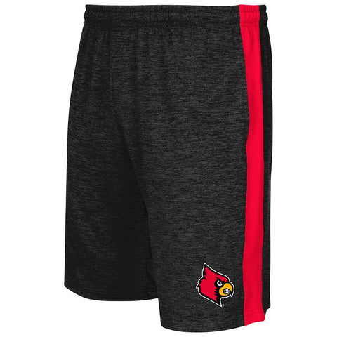 Shop Louisville Cardinals Colosseum Gray Elastic Waistband Workout Basketball Shorts - Sporting Up