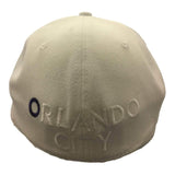 Orlando City SC Adidas SuperFlex White Structured Round Flat Bill Hat Cap (S/M) - Sporting Up