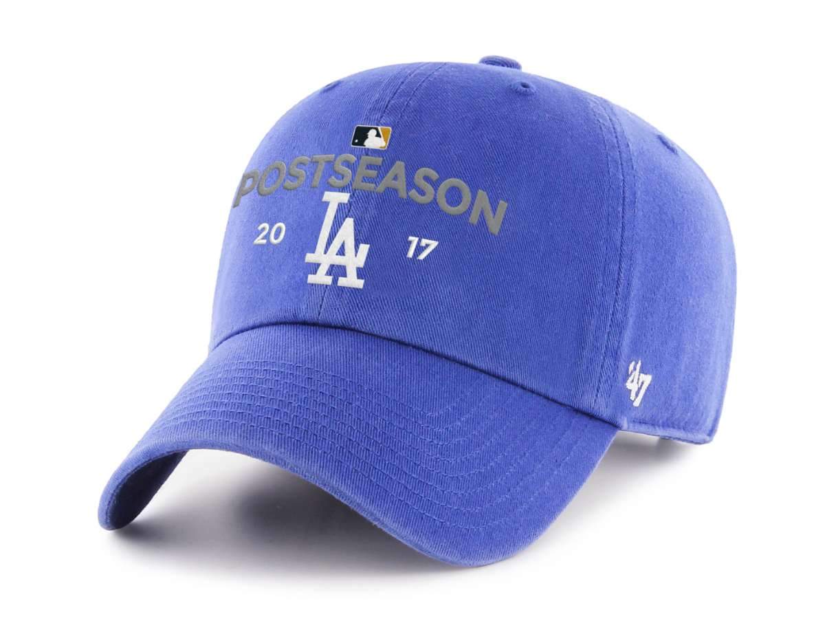 Los Angeles Dodgers 47 Brand 2017 Postseason MLB Playoffs Clean Up Adj Hat  Cap