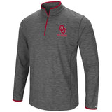 Oklahoma Sooners Colosseum Gray Diemert 1/4 Zip LS Pullover Windshirt - Sporting Up