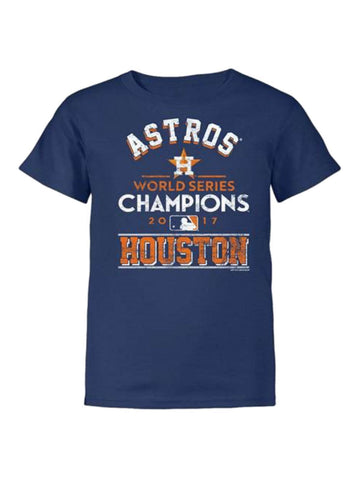 Houston Astros 2017 World Series Champions YOUTH Kid's Navy Crew T
