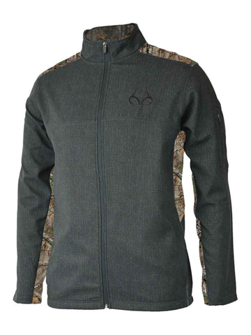 Realtree Active Camouflage & Gray "Alpine" Full Zip Up LS Collared Jacket - Sporting Up